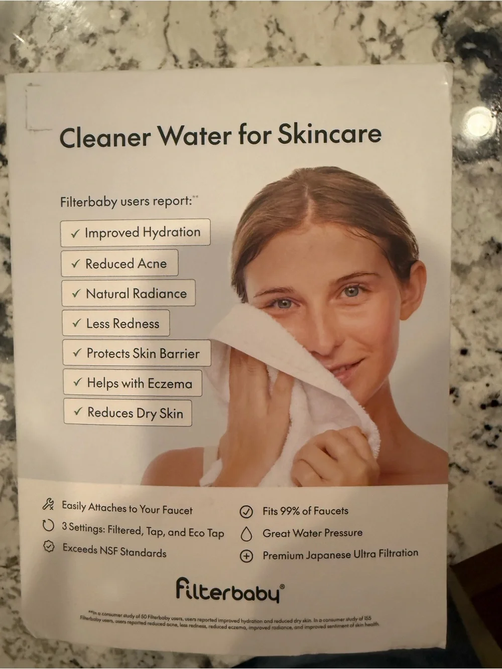 FilterBaby Faucet Filter for Skincare – White
